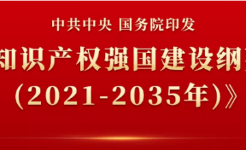 中共中央、國(guó)務院印發《知識産權強國(guó)建設綱要（2021－2035年(nián)）》